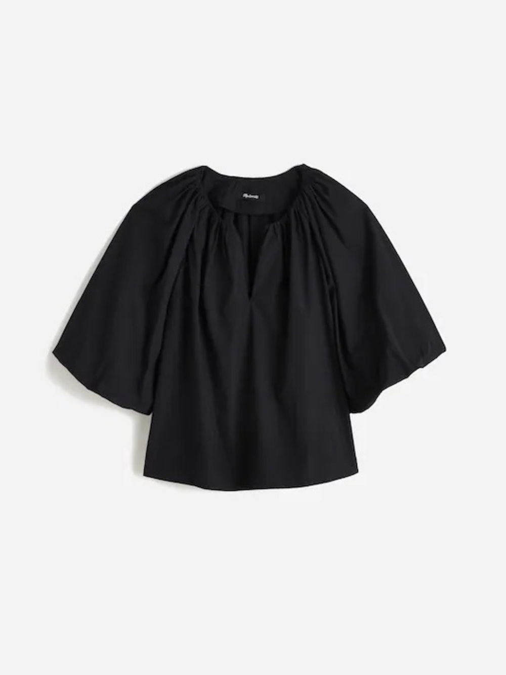 Madewell Bubble Sleeve Top in Black